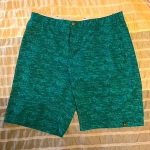 Adidas Green Speckled Golf Shorts Size 38